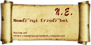 Neményi Erzsébet névjegykártya