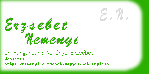 erzsebet nemenyi business card