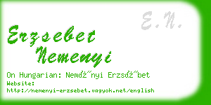 erzsebet nemenyi business card